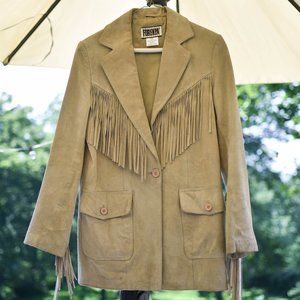 Vintage Forenza Fringe Suede Leather Jacket